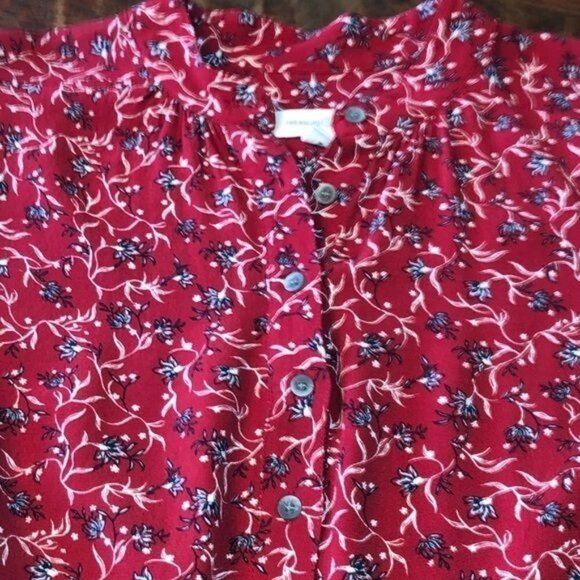 Treasure & Bond Deep Red Peasant Blouse XS - Picture 2 of 7